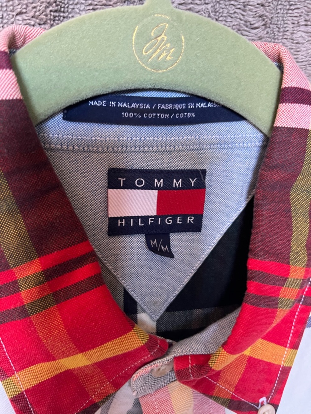 Tommy Hilfiger Red Plaid Shirt